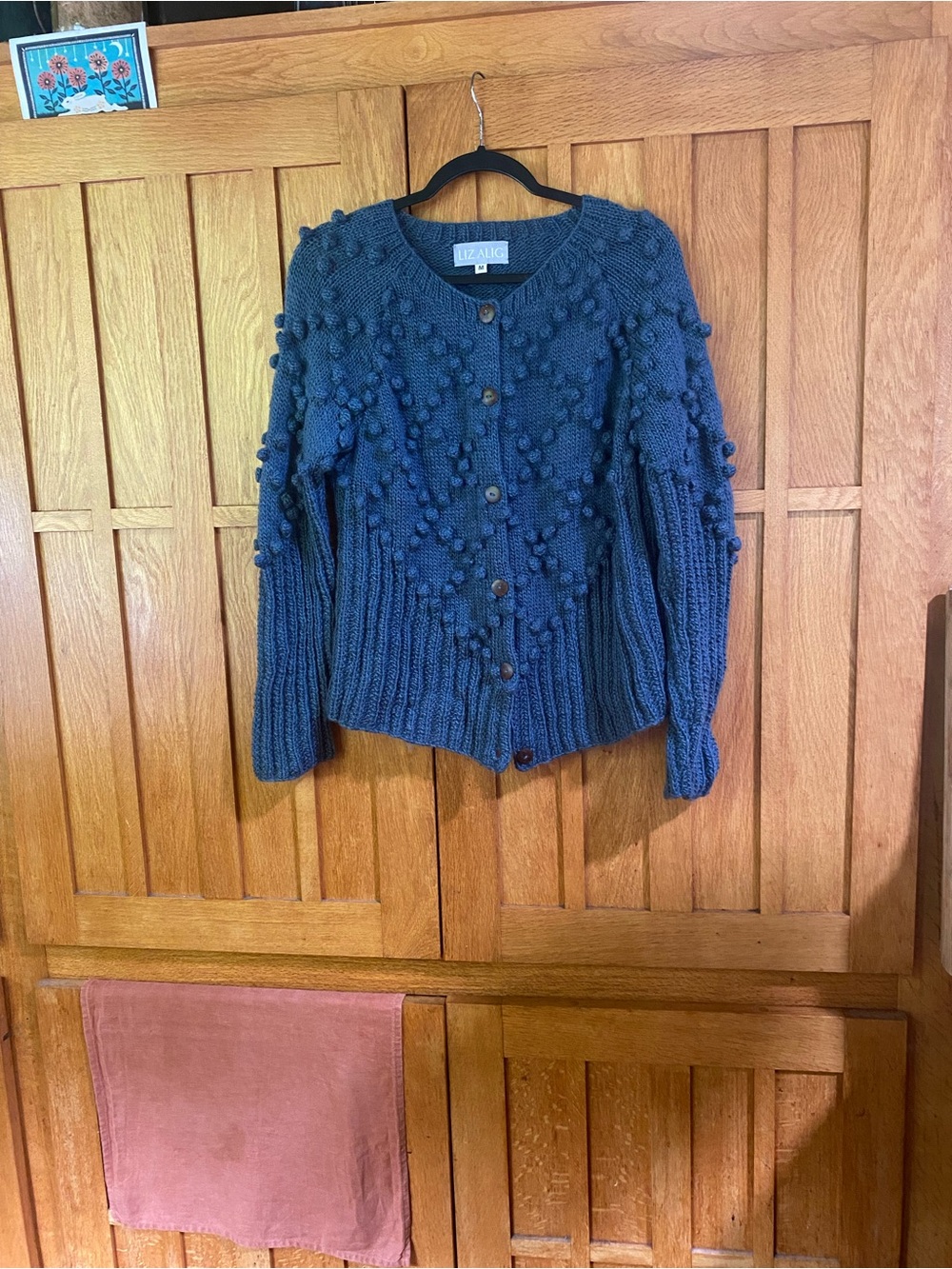 Pom-Pom Button Front Cardigan